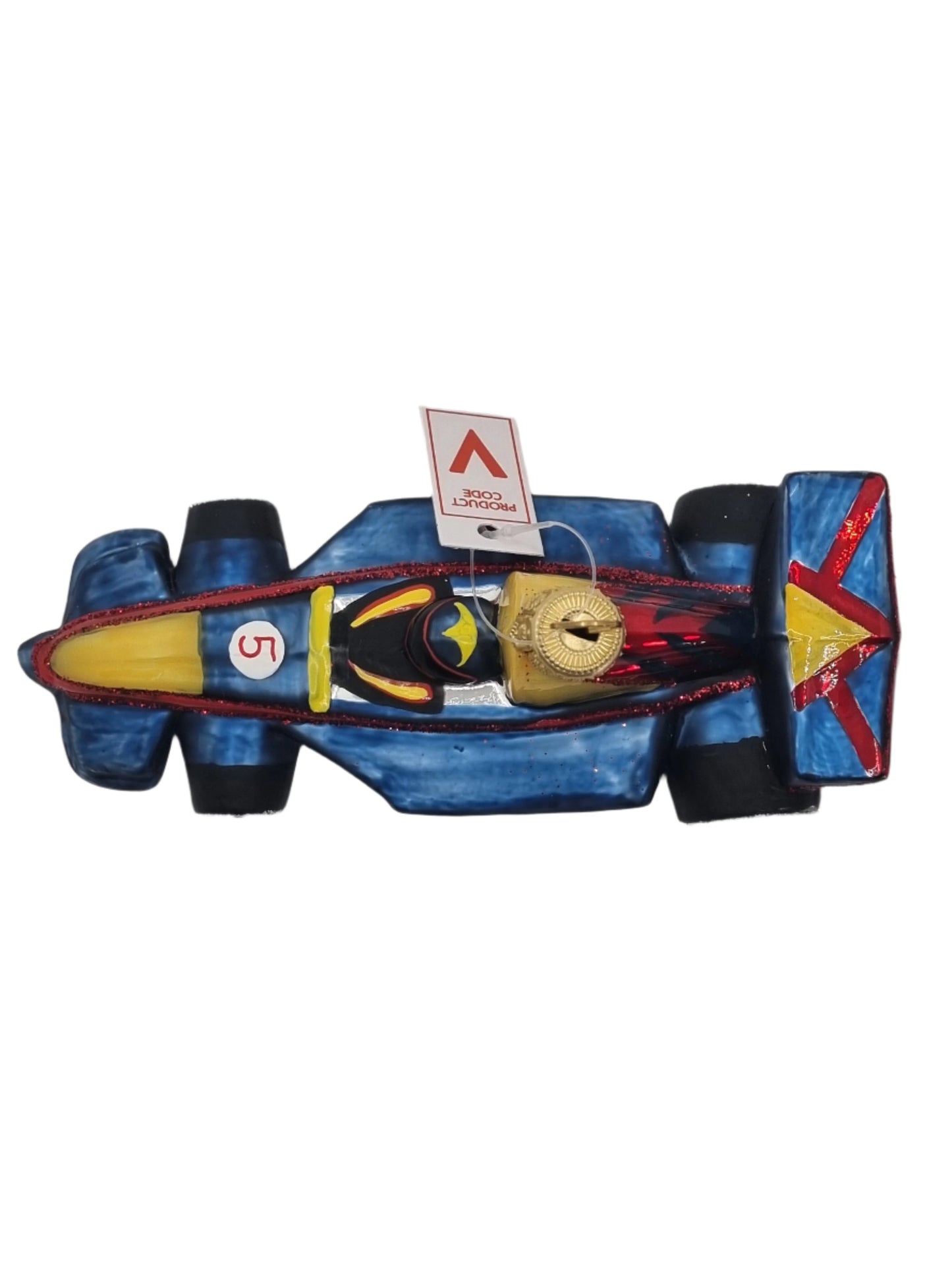 European Glass Christmas ornament of a Cars | F1 Race Car (V)