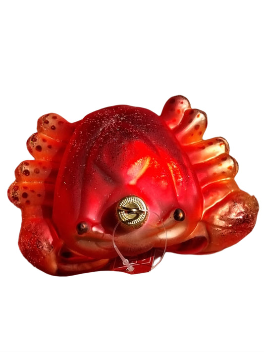 European Glass Christmas ornament of a Crab Large (Q)