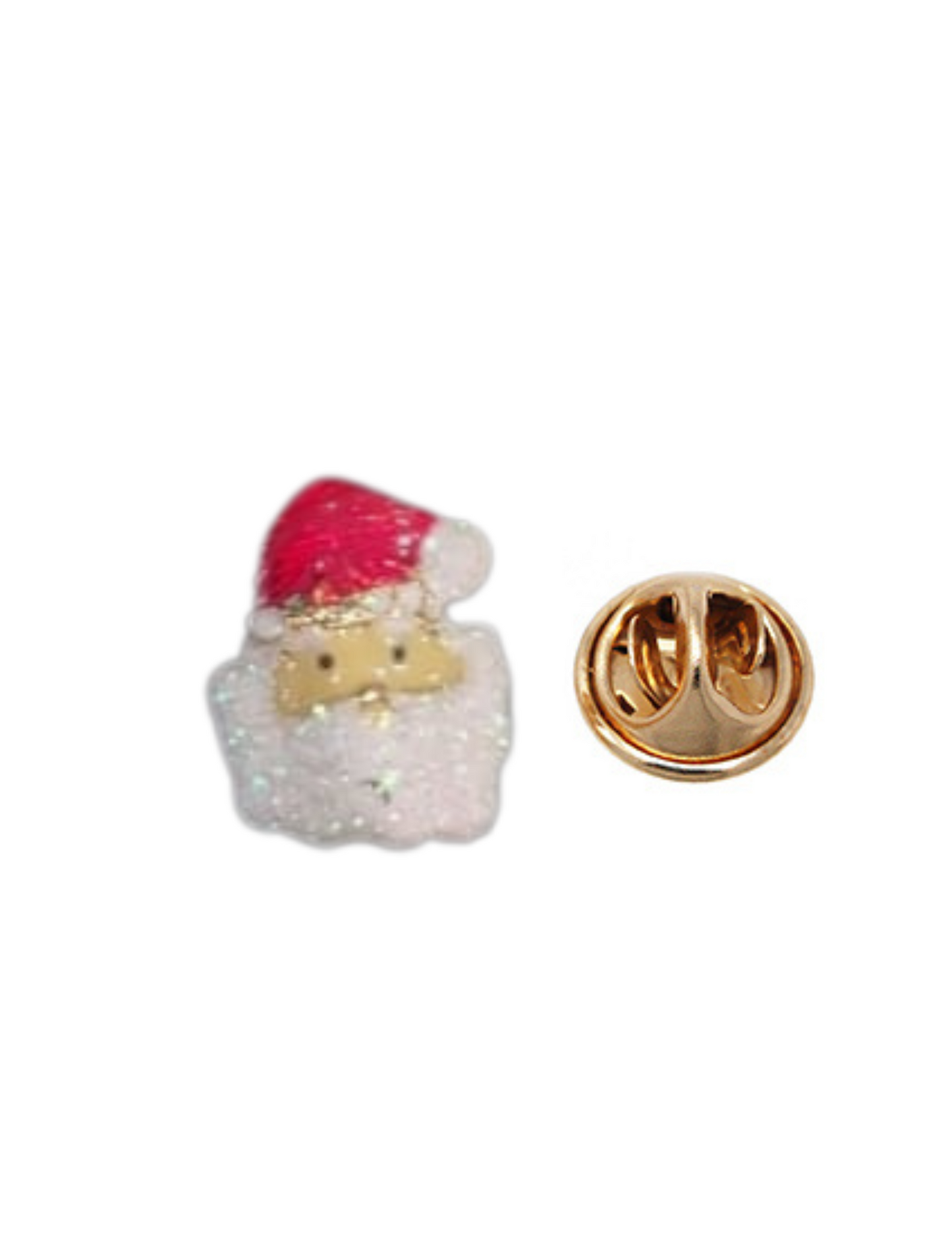 European Glass Christmas ornament of a Santa Sparkle Beard | Pins