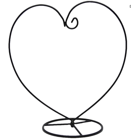 European Glass Christmas ornament of a Heart-Shaped Hanging Stand