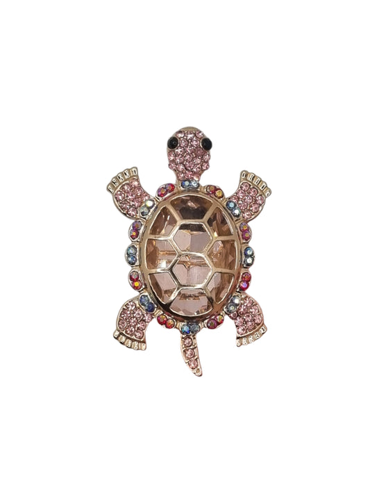 European Glass Christmas ornament of a Crystal Turtle | Brooch VI
