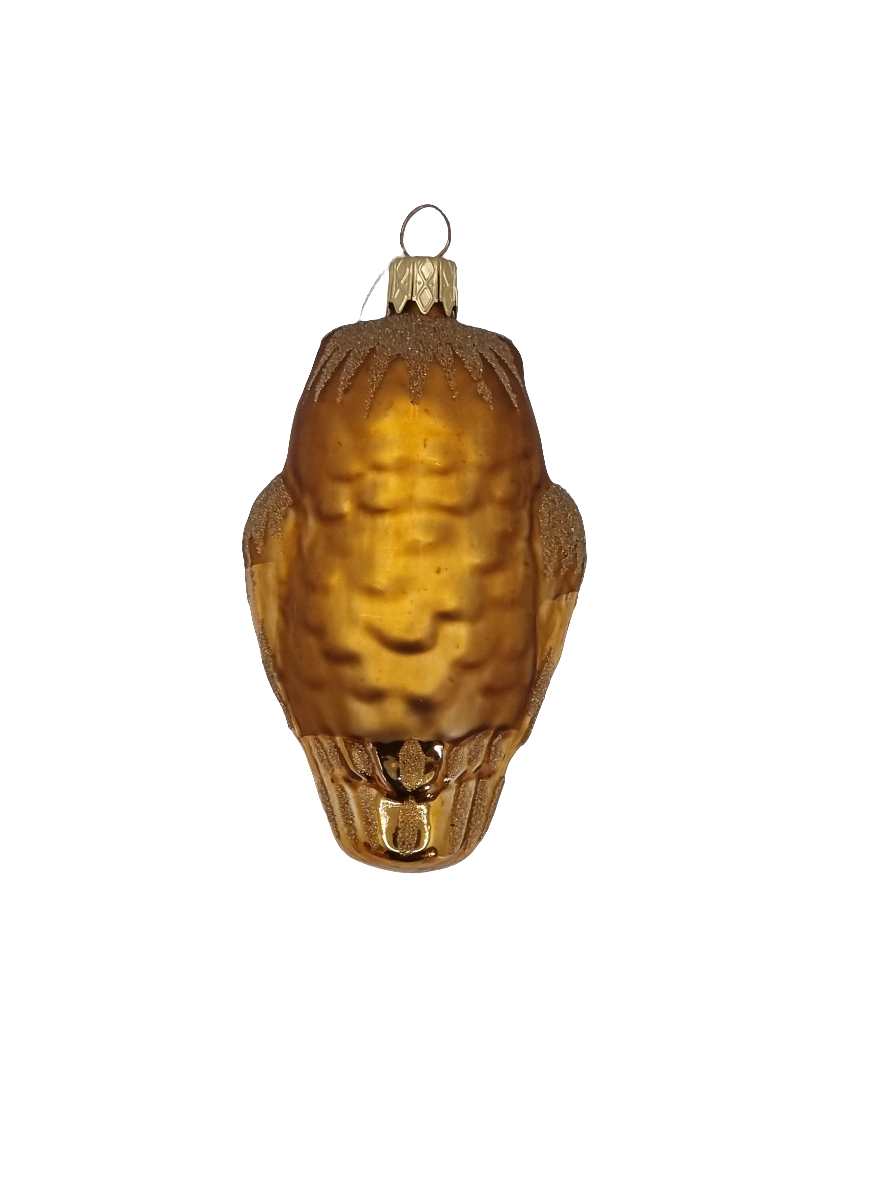 European Glass Christmas ornament of a Owl (F)
