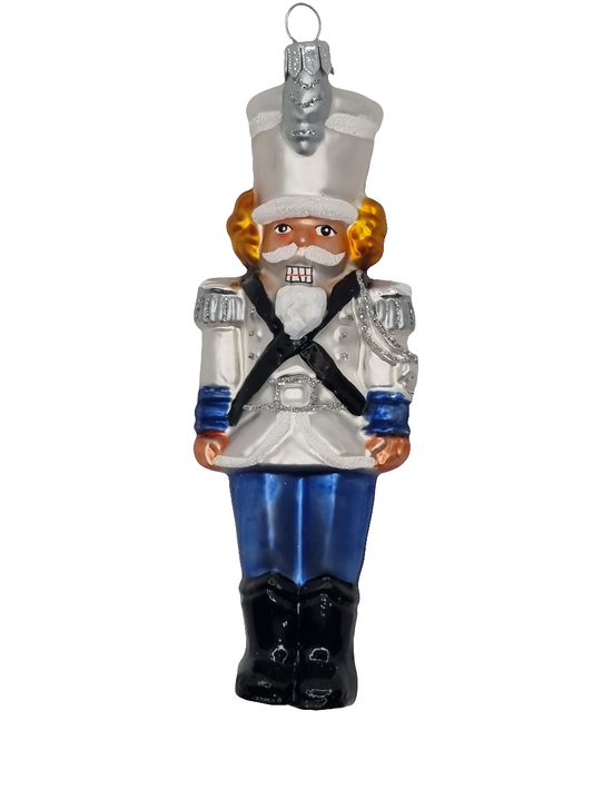 European Glass Christmas ornament of a Nutcracker (U)
