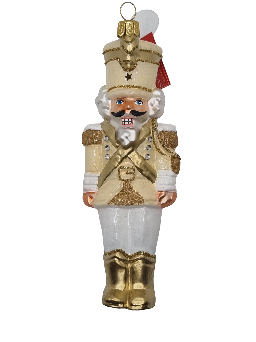 European Glass Christmas ornament of a Nutcracker (U)