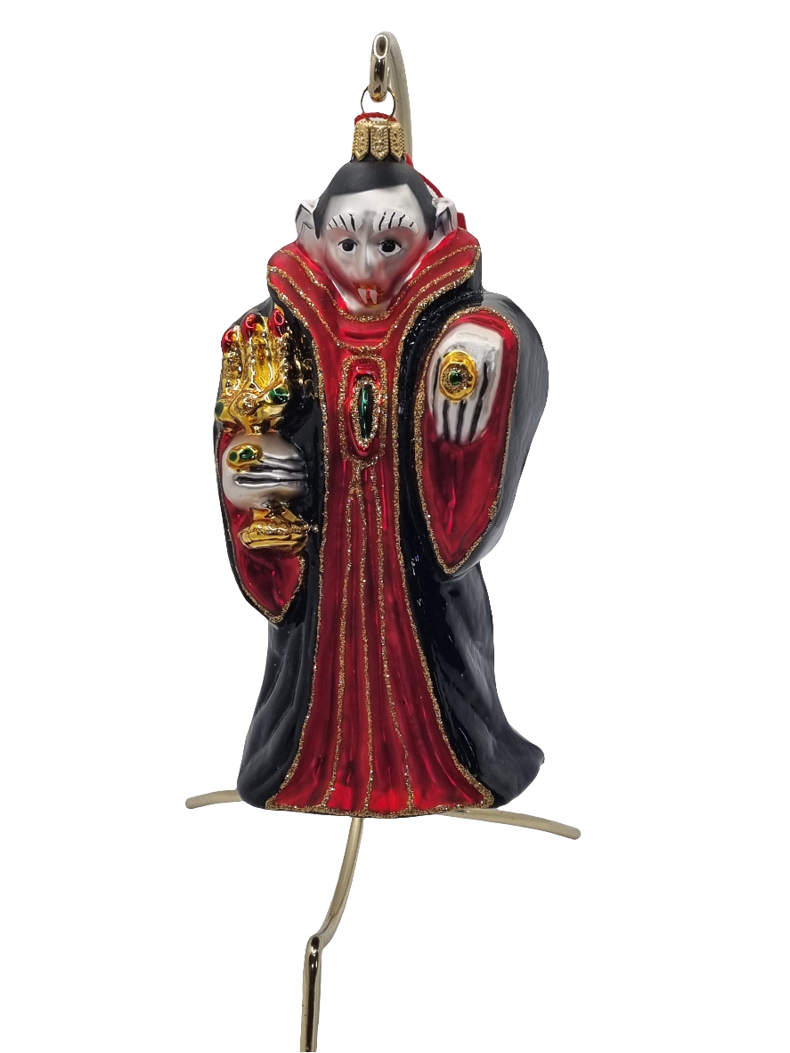 European Glass Christmas ornament of a Dracula (W)