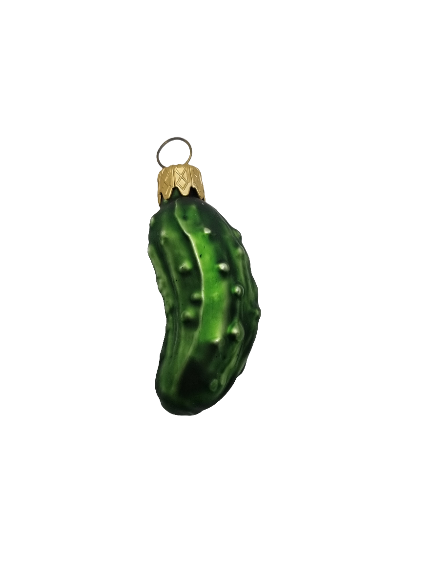 European Glass Christmas ornament of a Pickles | Small Sparkle (D)