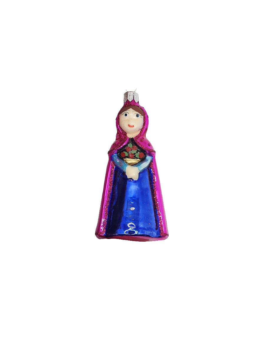 European Glass Christmas ornament of a Frozen | Anna (I)
