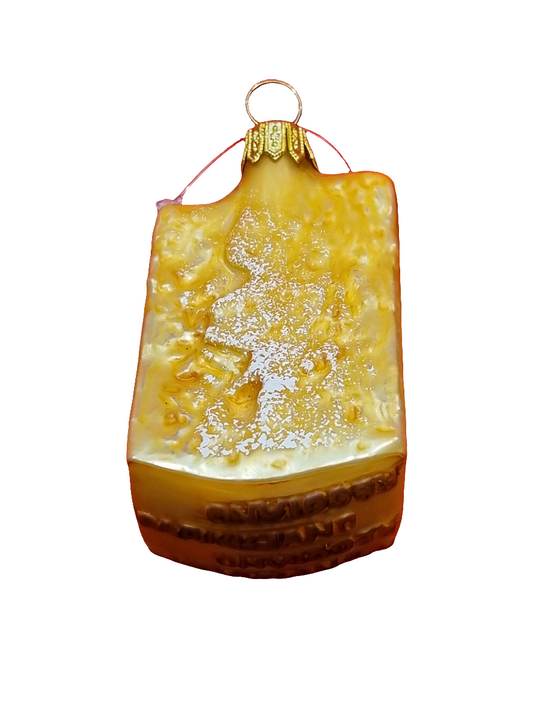 European Glass Christmas ornament of a Cheese (I)