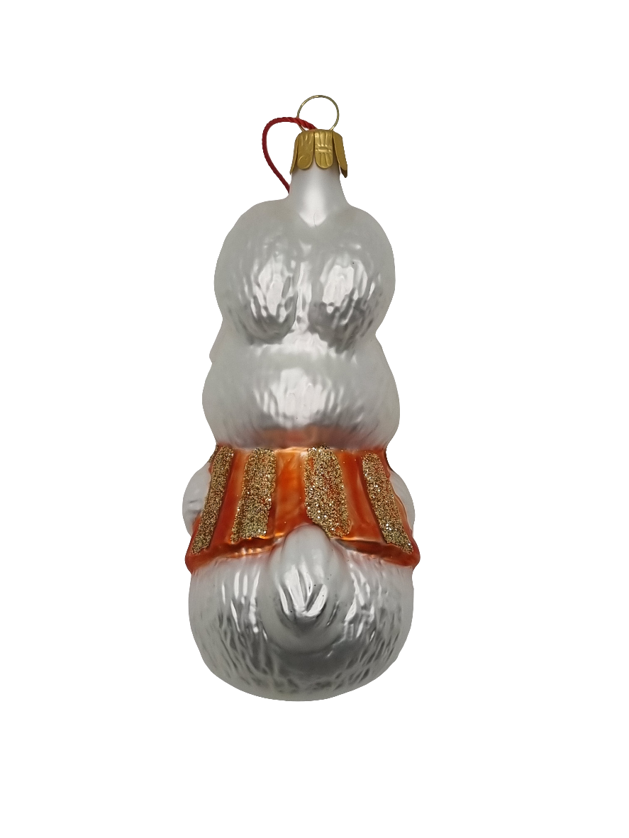 European Glass Christmas ornament of a Rabbit (J)