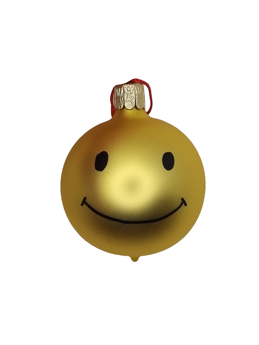 Christbaumkugel | Gelbes Happy Face (C)