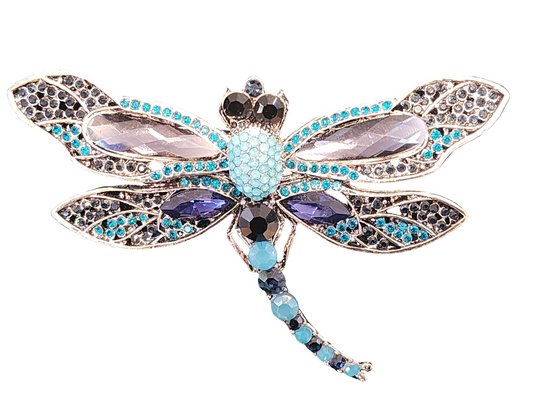 European Glass Christmas ornament of a Blue Dragonfly | Brooch VII