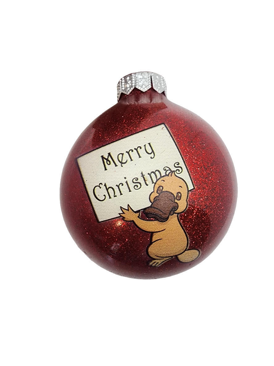Weihnachtskugel | Schnabeltier "Frohe Weihnachten" (K)