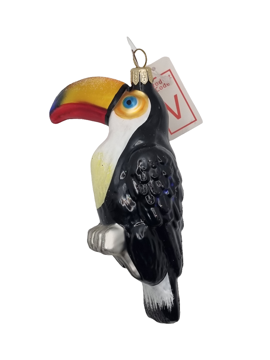 European Glass Christmas ornament of a Toucan (V)