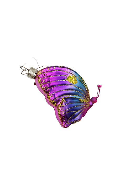 European Glass Christmas ornament of a Butterfly (R)