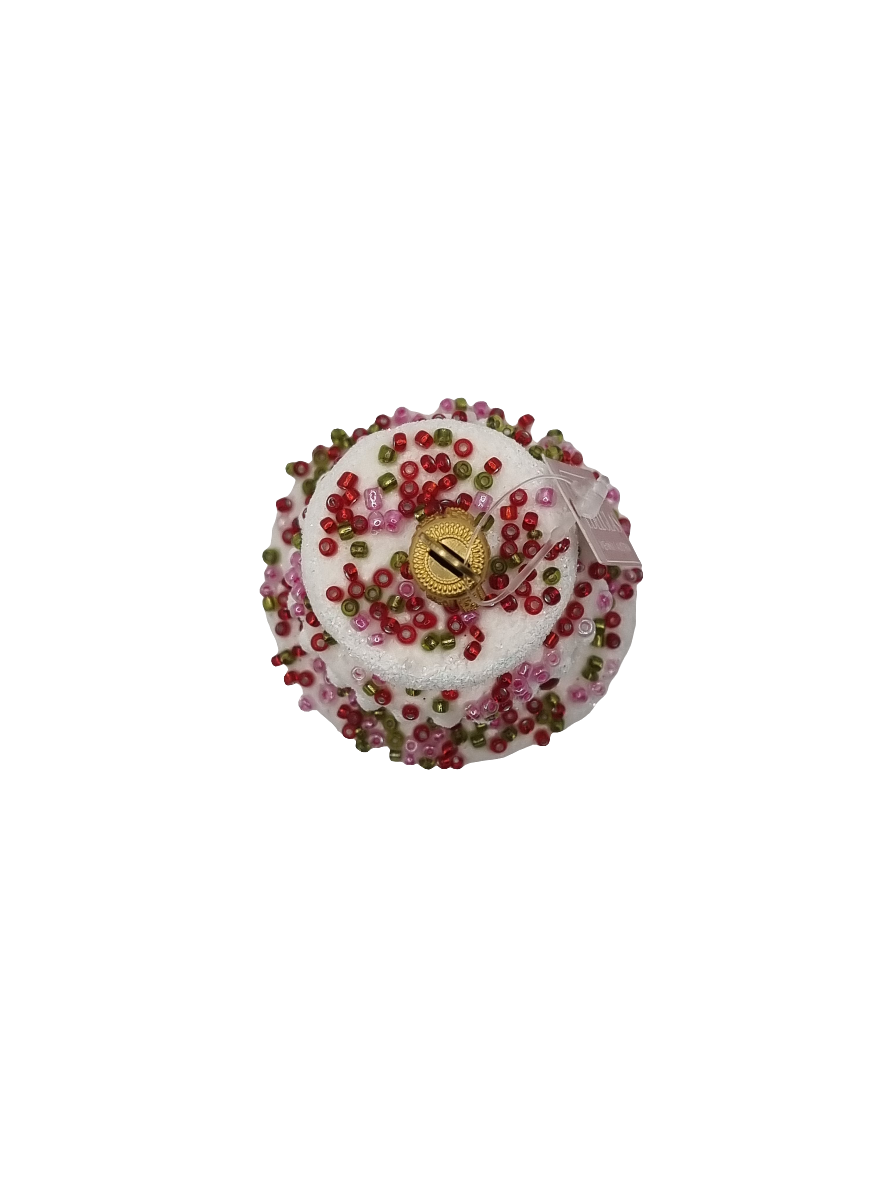 European Glass Christmas ornament of a Cake (S)
