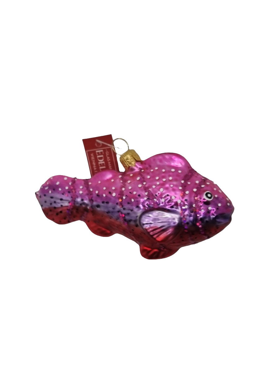 European Glass Christmas ornament of a Fish | Trout (R)