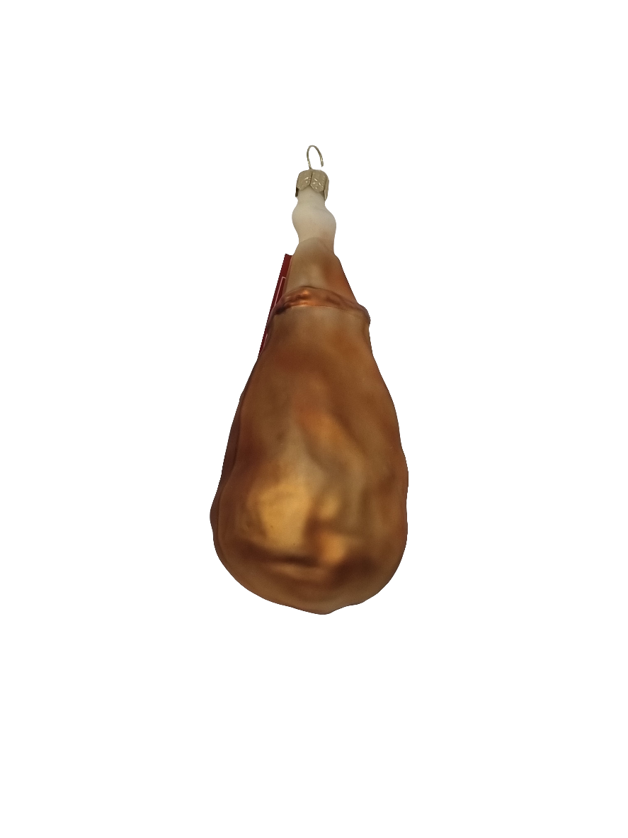 European Glass Christmas ornament of a Leg of Ham / Prosciutto (Q)