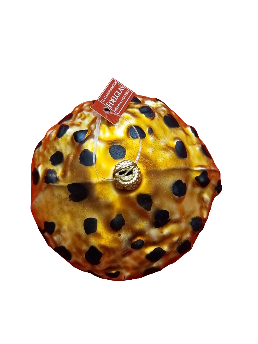 European Glass Christmas ornament of a Chocolate Chip Muffin (G)
