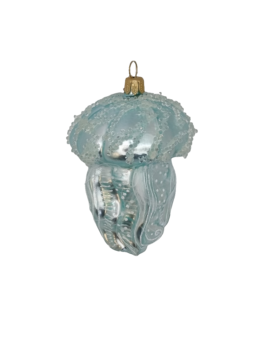 European Glass Christmas ornament of a Jellyfish | Solid Legs (R)
