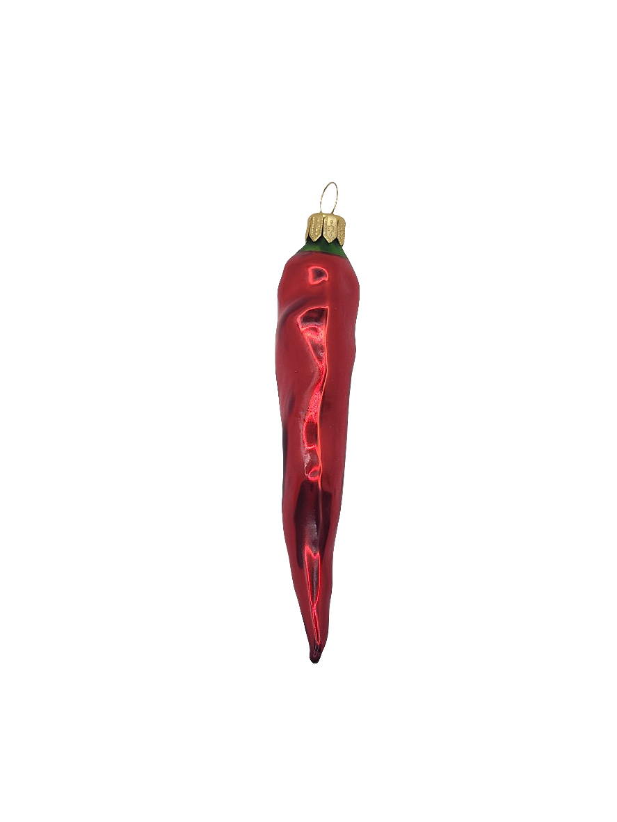 European Glass Christmas ornament of a Chili | Large (L)