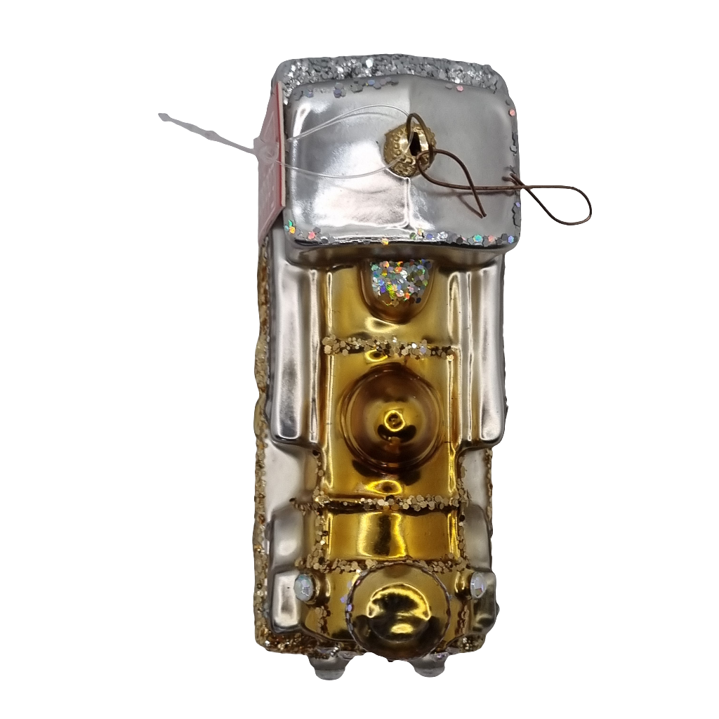 European Glass Christmas ornament of a Train (U)