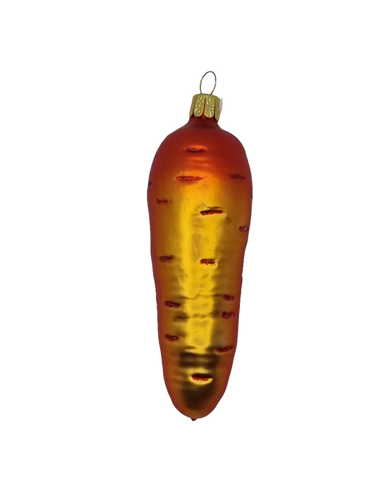 European Glass Christmas ornament of a Carrot (G)