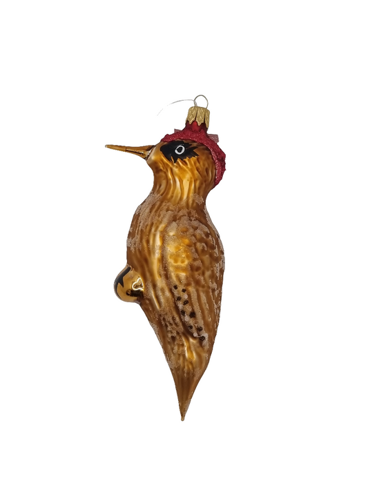 European Glass Christmas ornament of a Bird | Woodpecker (I)