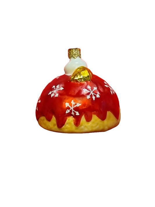 European Glass Christmas ornament of a Christmas Pudding (I)