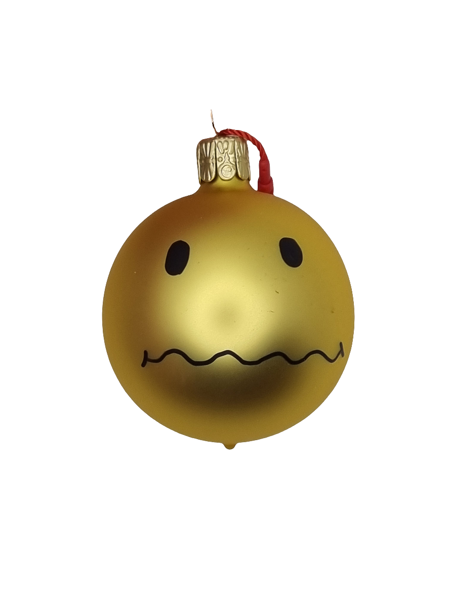 Christbaumkugel | Gelbes Happy Face (C)