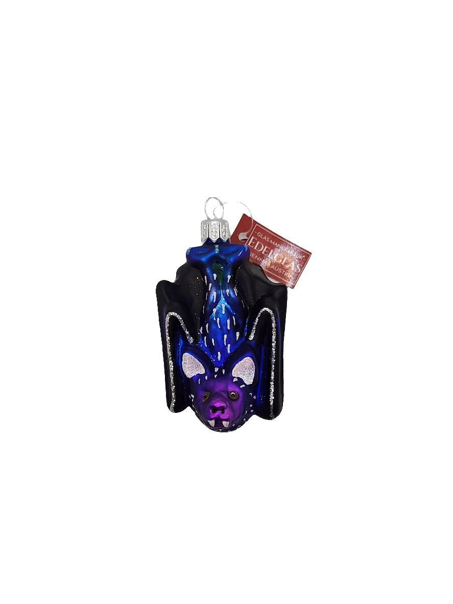 European Glass Christmas ornament of a Bat (R)