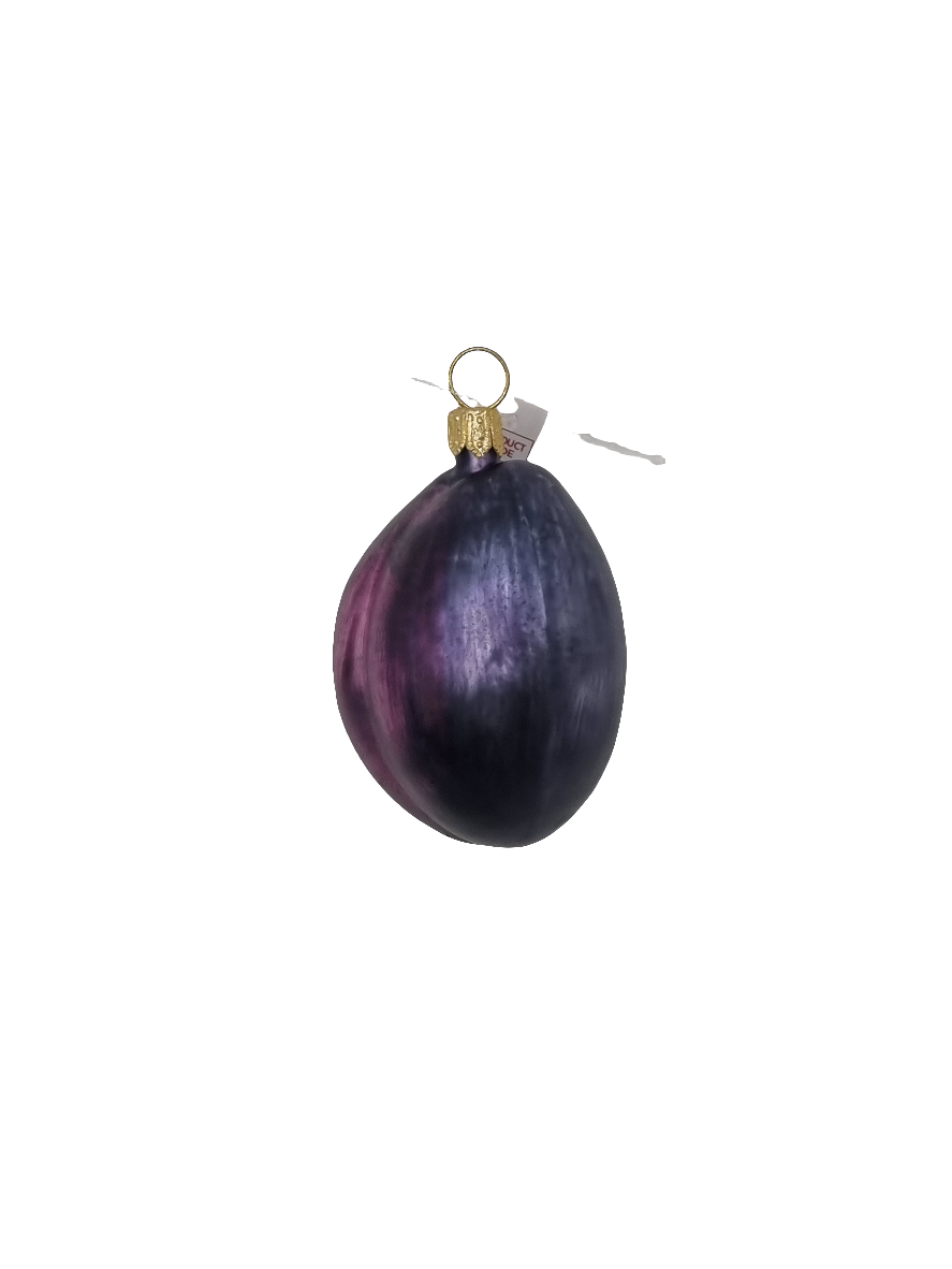 European Glass Christmas ornament of a Plum purple (F)