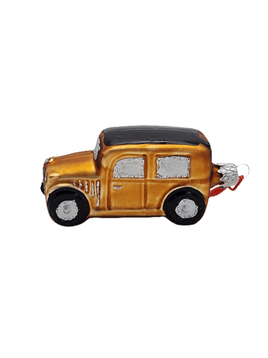 European Glass Christmas ornament of a Cars | Small Square (F)
