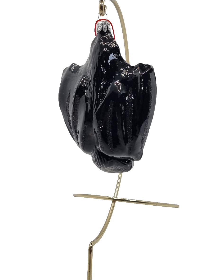 European Glass Christmas ornament of a Bat (U)