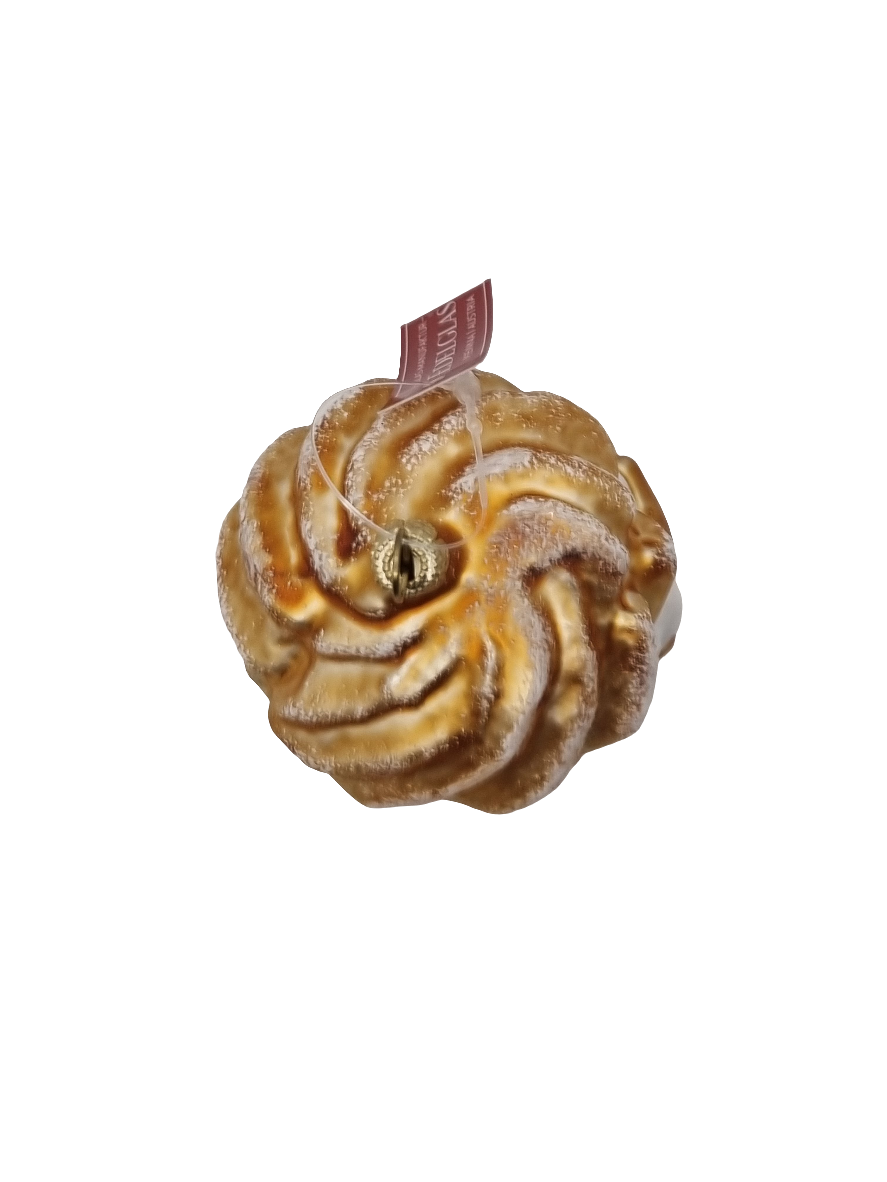 European Glass Christmas ornament of a Profiterole (N)