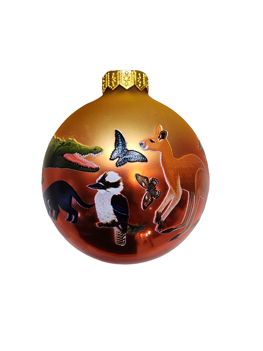 European Glass Christmas ornament of a Bauble | Australian Animals (I)