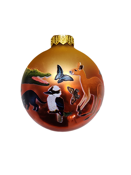European Glass Christmas ornament of a Bauble | Australian Animals (I)