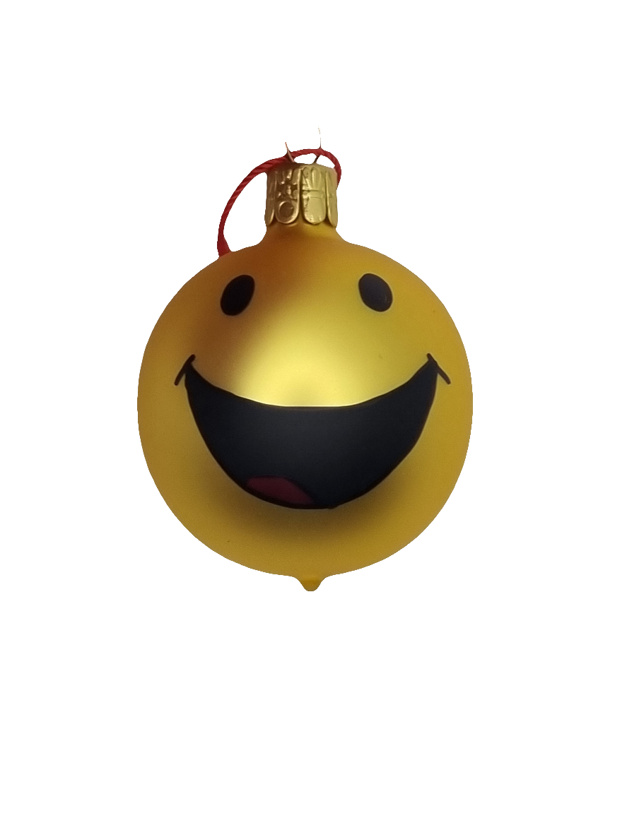 Christbaumkugel | Gelbes Happy Face (C)