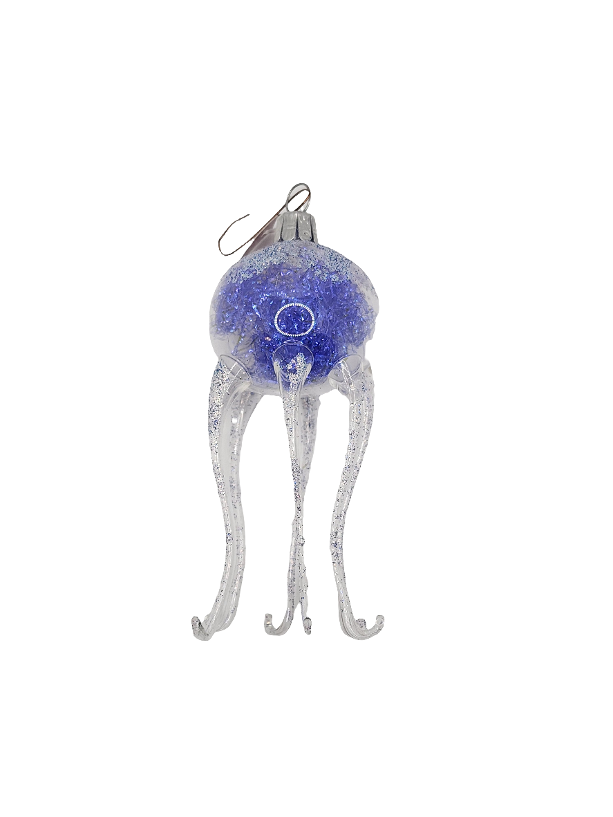 European Glass Christmas ornament of a Jellyfish | Long Glass Legs (I)