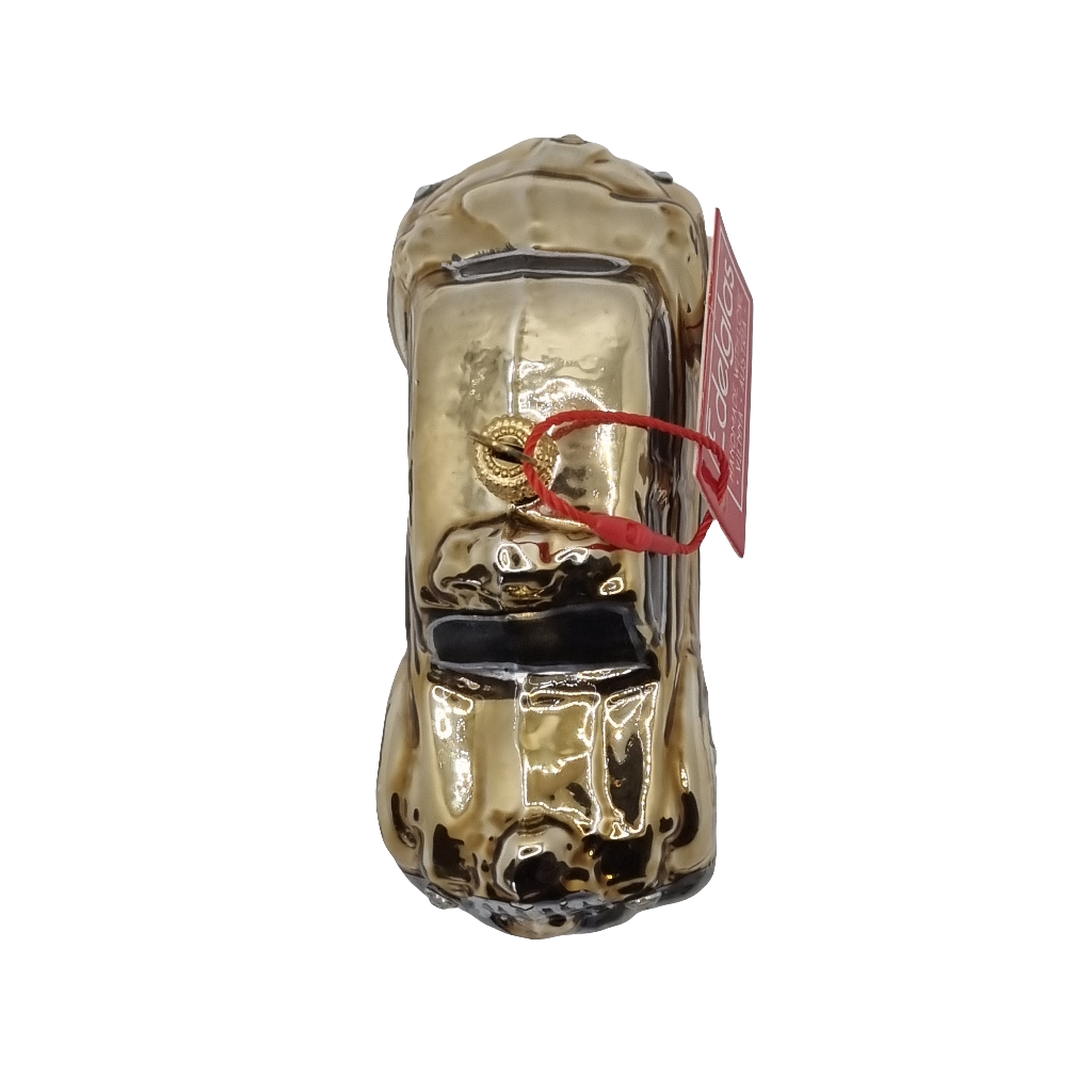 European Glass Christmas ornament of a Car | Gold with Crystal Headlights(R)