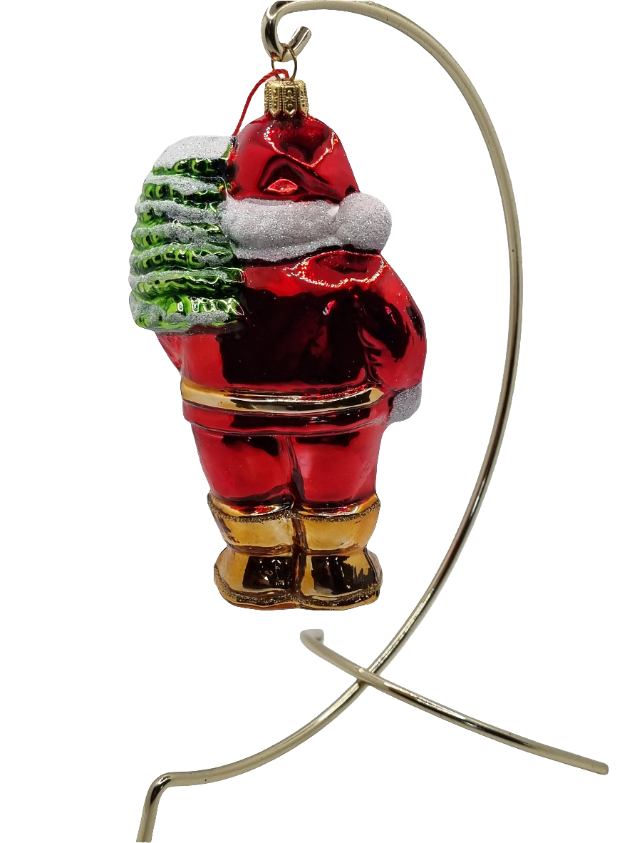European Glass Christmas ornament of a Santa tree (U)