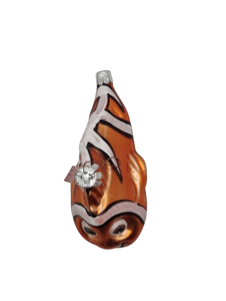 European Glass Christmas ornament of a Fish | Clownfish Nemo (F)