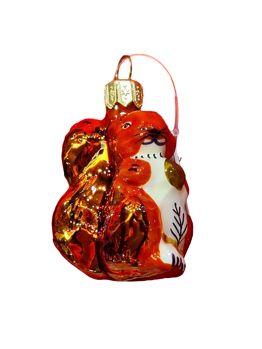 European Glass Christmas ornament of a Squirrel (I)