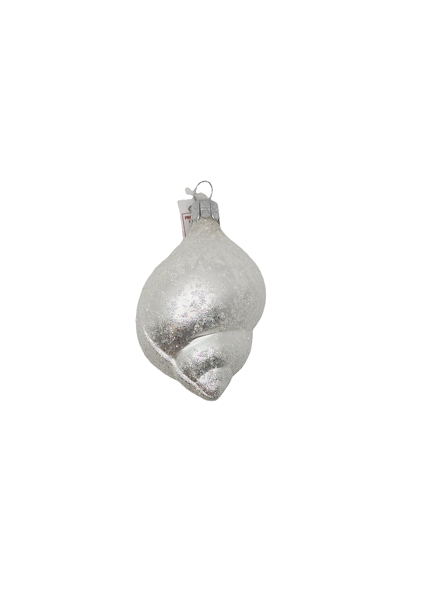 European Glass Christmas ornament of a Shell Conch (C)