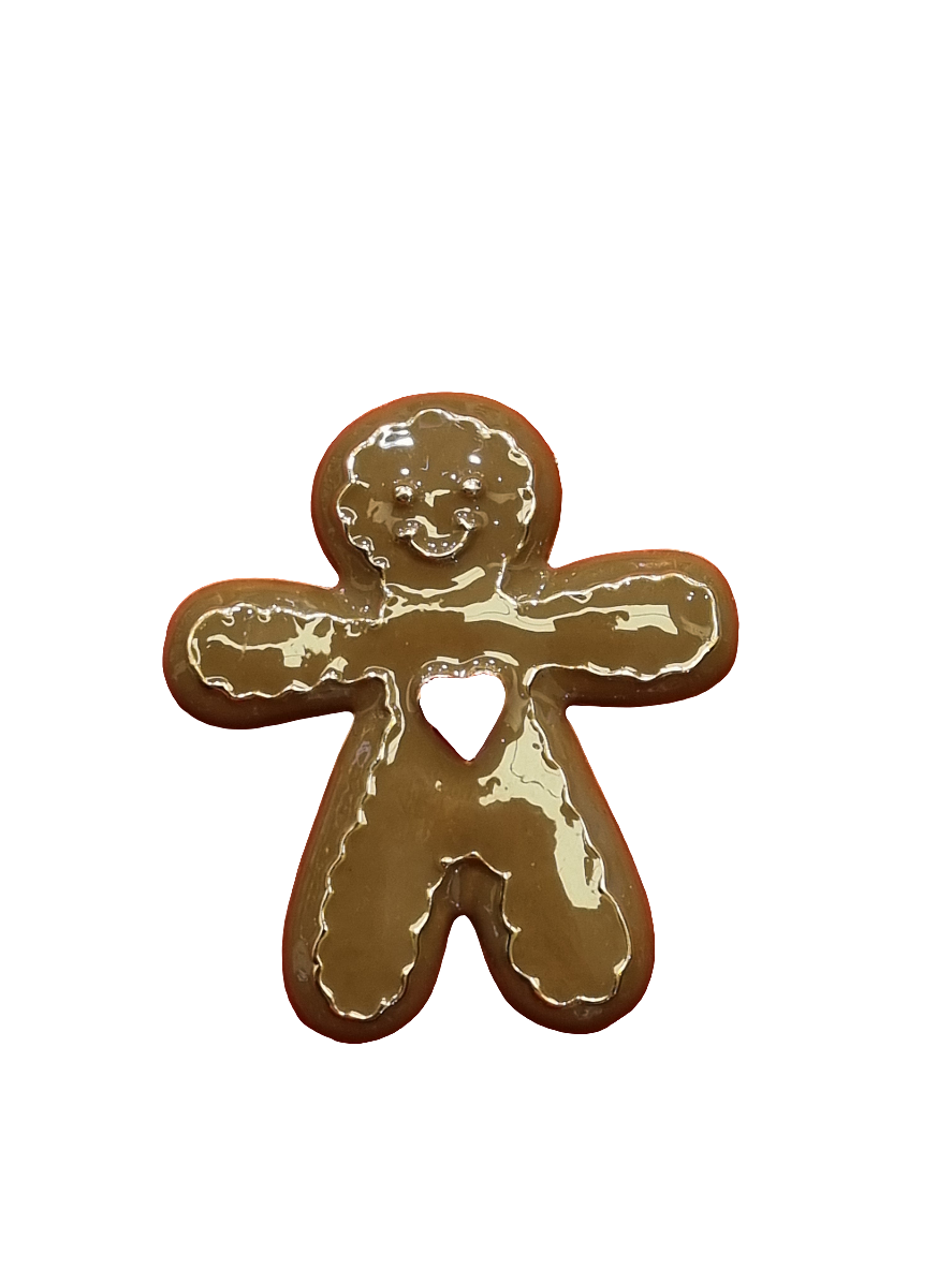 European Glass Christmas ornament of a Gingerbread Man | Brooch IV
