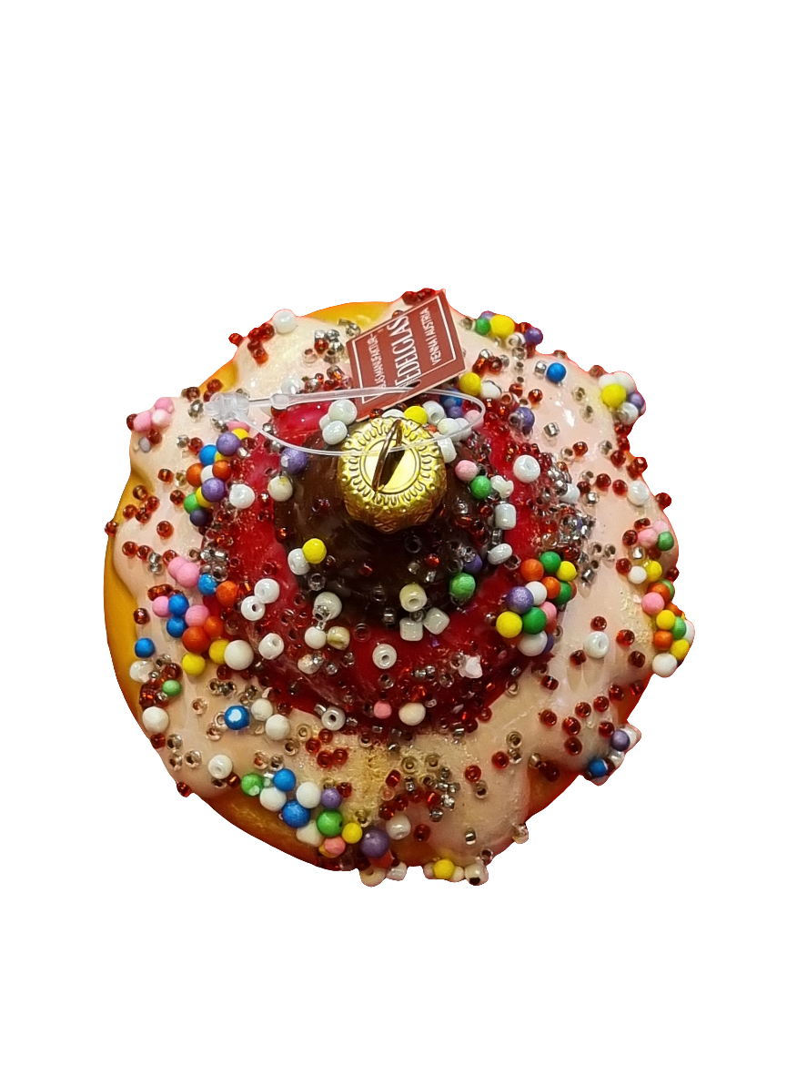 European Glass Christmas ornament of a Cupcake | Large (J)