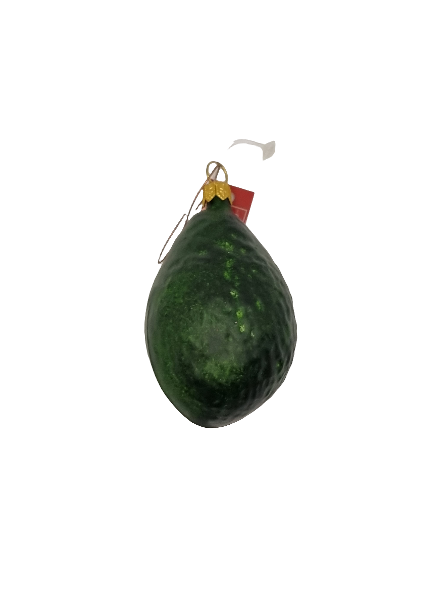 European Glass Christmas ornament of a Avocado (J)