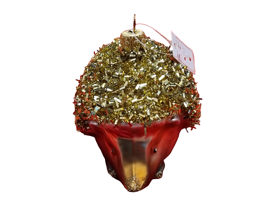 European Glass Christmas ornament of a Echidna / Porcupine / Hedgehog (T)