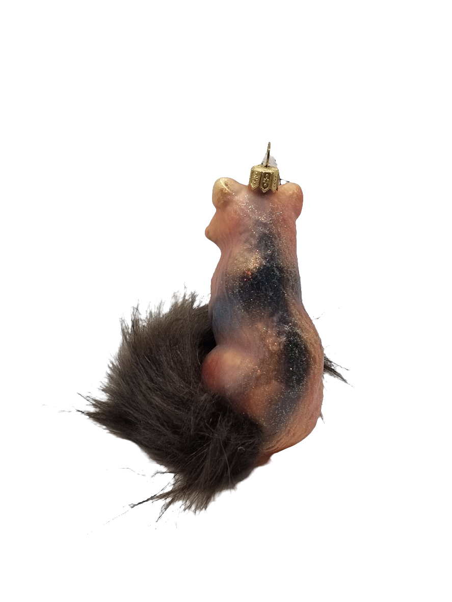 European Glass Christmas ornament of a Fox (T)