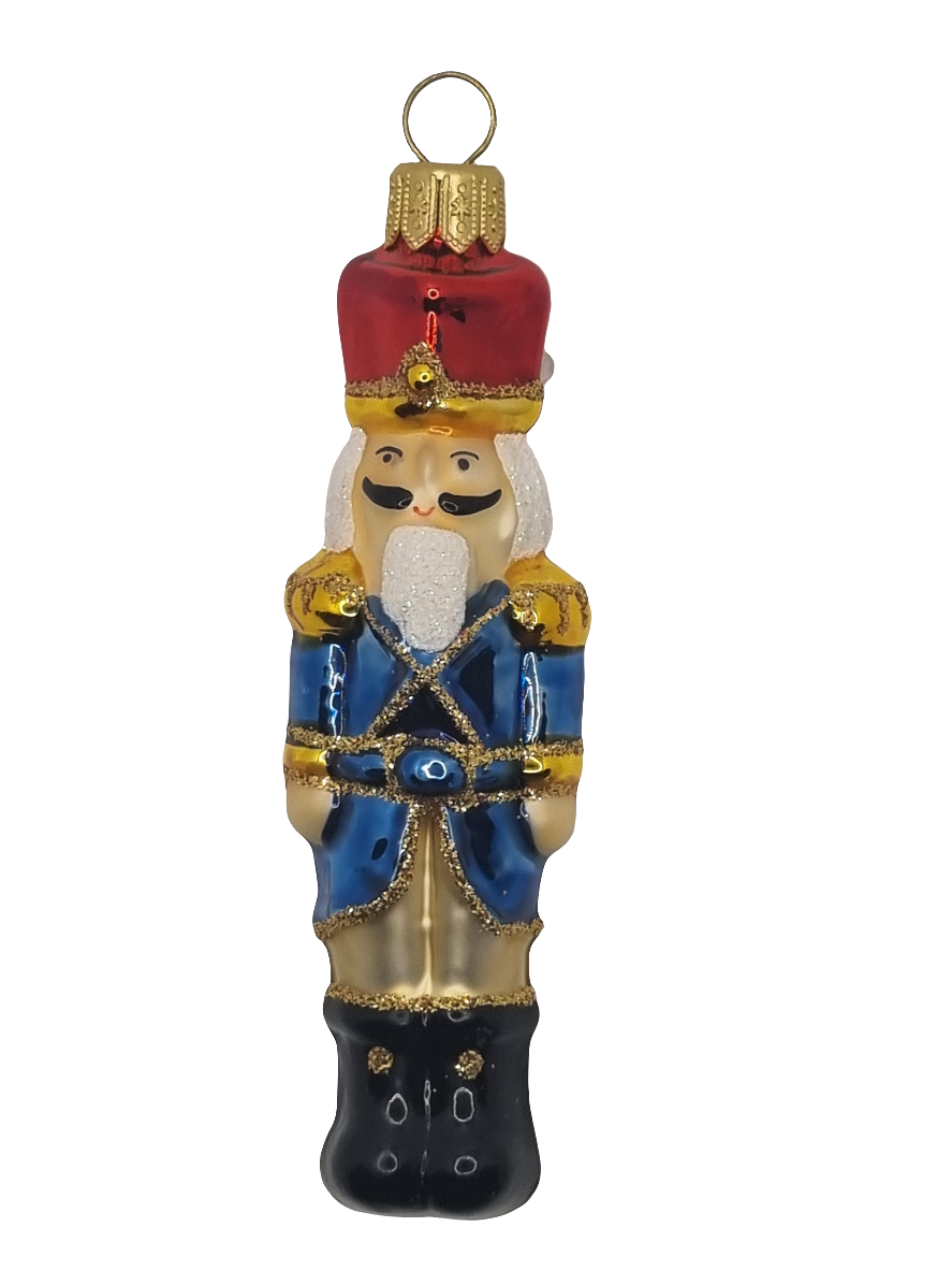 European Glass Christmas ornament of a Nutcracker (F)