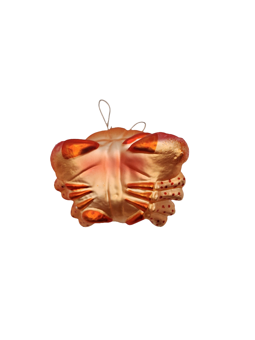 European Glass Christmas ornament of a Crab Large (N)